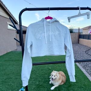 Gymshark Gray Cropped Hoodie